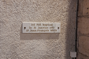 plaque baptême Saint Régis